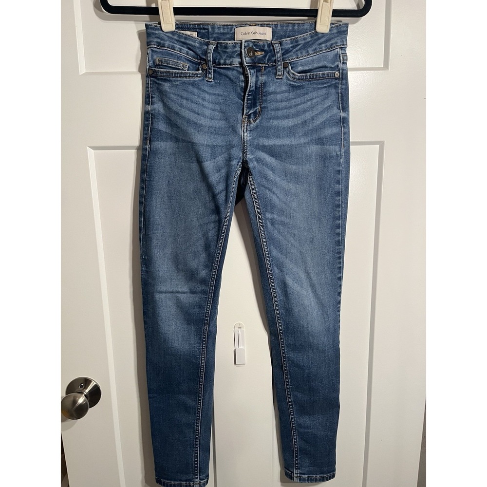 Calvin Klein Jeans Women’s Size 2 Ankle Skinny Blue Stretch Denim Pants